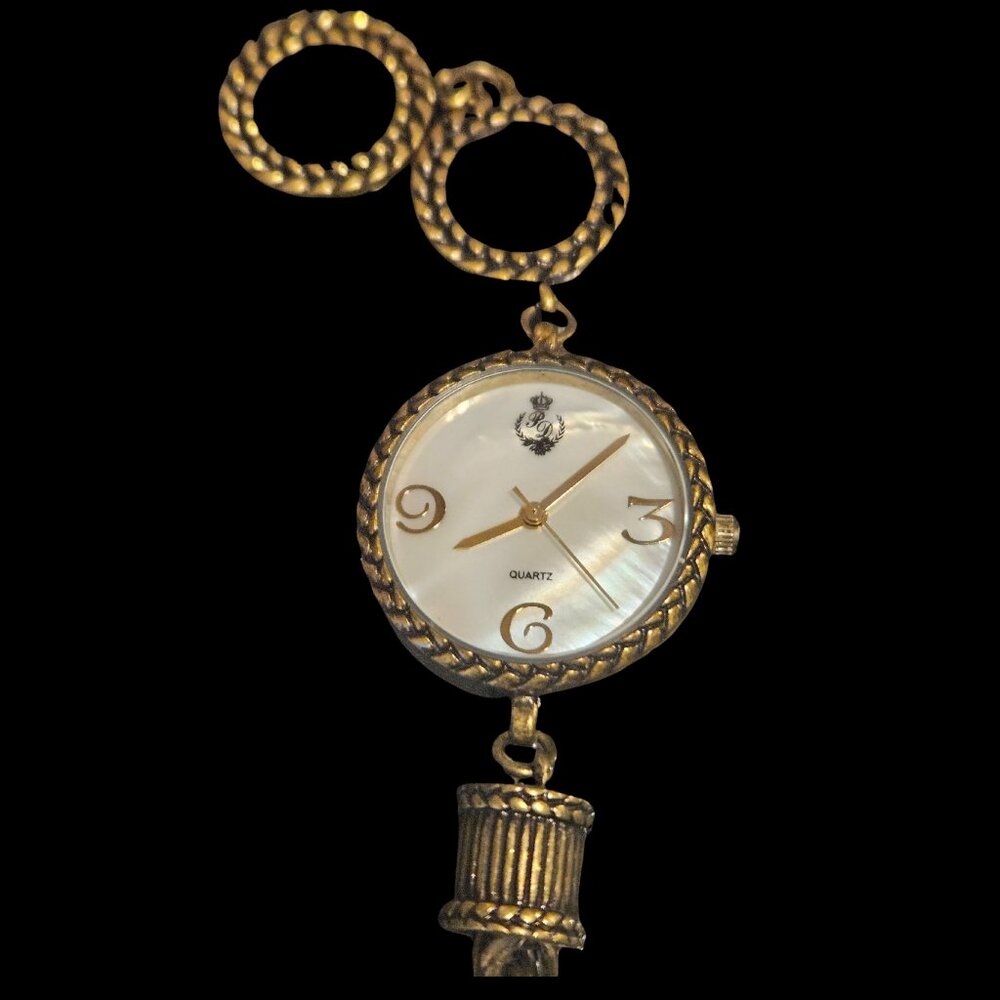 Premier Designs Gold Braided Chain Wrap Watch – Display Piece – Needs Battery